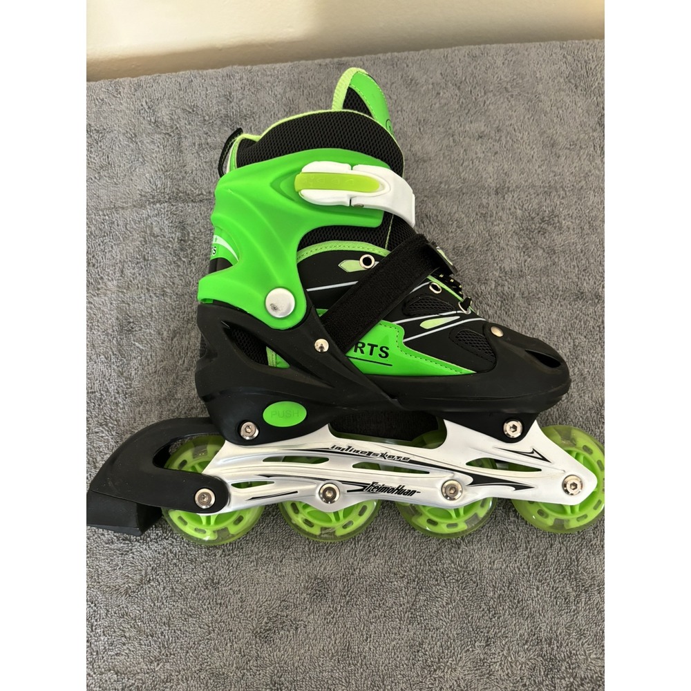 Kids Inline Skates  Size 35-38 Feimohuan Green and Black‎